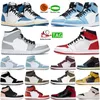 University Blue 1 High OG Men Basketball Shoes 1s Bordeaux Dark Mocha Bred Shadow UNC Twist Seafoam Men Women Sneakers Trainers