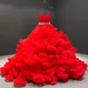 Sleeping Beauty Inspiré Robe de bal 2022 Volants de robe à billes Rose Formelle Soirée Toile de soirée Bretelles Cou Long Sweet 16