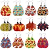 12 Styles Nya höstörhängen Pumpkin Thanksgiving smycken 2020 Julprydnader FESTICE PASTY GUL JUN SNOWMAN HERER EARRINGS