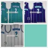 レトロな安い1つのTyrone Muggsyジャージーメンズ2ラリージョンソン30デルカレー33 Alonzo Mourning White Green Purple Basketball Jersey