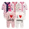 5 pçs / lote newbron inverno manga longa macacão definir jumpsuit meninas menina romper bebe bebezen roupas 201027