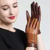 frauen gesäumte lederhandschuhe