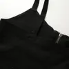 Rosetic Gothic Sexy Bandage Crop Top Slim Black Zipper Spaghetti Strap Lace-Up Club Street Cool Dark Summer Women Short Tank Top Y200701