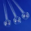 OD20mm Clear Glass Oil Burning Water Pipe 4.1 inch Smoking Burner Thick Nail Hand Tube Bong Dab handle