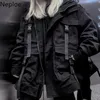 Neploe coréen Streetwear Harajuku noir Denim veste surdimensionné poches femmes jean vestes lâche BF Vintage manteaux décontractés 391061
