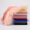 Vacker designer Popular Plain Scarf Bubble Chiffon Scarf Kvinnor Muslim Hijab Sjal Wrap Feather 10pcs / Lot