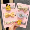 3 Pz/set Nuove Bambine Cute Flower Bow Fascia Elastica Bambini Dolce Hairband Accessori Per Capelli