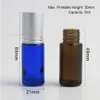 12 stks 5ml Mini Nieuwe Roll On Roller Flessen voor essentiële oliën Roll-on hervulbare parfumfles deodorant Containers