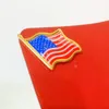 アメリカの国旗ドロップ接着剤ブローチピンバッジバタフライバックル荷物アクセサリー10pcs /ロット