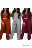 Womens 3pcs Straight Sets Donna Summer Cape Vest Knit Slim Abiti casual Moda donna Abbigliamento tinta unita