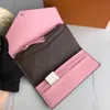 PORTEFEUILLE SARAH WALLET Mujer Estilo sobre clásico Cartera larga Monedero Tarjeta de crédito con caja de regalo M60708