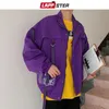 purple bomber jacket men