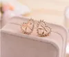 Earrings For Women 2016 New Heart Crystal Ear Stud Earring Jewelry For Charming Lover Channel Stud Earrings