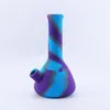 Water Pipes Bongs Hookah Oil Dab Rig 8.5 Inch Silicone Smoking Accessories Percolator Funny Tube Adult Gravity Bong Oil Burner Custom Hookahs Gift