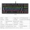 Spelmekaniskt tangentbordspel Antighosting RGB Mix Backbellit Blue Switch 87Key TecLado Mecanico för spel Laptop PC4479989