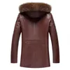 Mens Genuine Sheep Leather Natural Coat Winter Parka Real Fur Jackets Long Plush Thick Oversize Sheepskin For Man