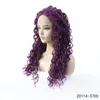 Curly Synthetic Lace-Frontal Wig Natural Color Simulation Human Hair Lace Front Wigs 14~26 inches Pelucas 180817-26