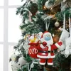 Julharts Santa Claus Pendant 3D Resin Santa Tree Ornaments Kids Present Pendant God Juldekoration