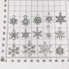 Os pingentes misturados dos encantos do floco de neve do Natal apto para o bracelete da colar Jóias que fazem a jóia artesanal de DIY Acessórios antigos da prata