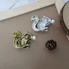 Squirrel Pearl Crystal Brooches Pin for Women Fashion Dress Coat Shirt Demin Metal Brooch Pins Badges Birthday Promotion Gift