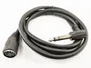 Kablar, 90 graders vinklad 1/4 "6.35mm stereo manlig jackkontakt till MIDI DIN 5PIN Kvinnlig socket Audio Adapter-kabel ca 1,5 m / 1pc