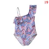 33 styles enfants dessin animé cheval floral onepieces Sweetwwear Girls Swimsuits Bodys Body Kid Bikini Ruffle Beach Sport Bathing Cuisse C7028881