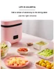 1,2L Mini Elektrisk Riskokare 2 Lager Uppvärmning Mat Ångkokare Multifunktion Måltidskokare 1-2 personer Lunchlåda