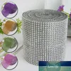 1 Roll 24 Rijen Goud Zilver Crystal Diamond Mesh Rhinestone Lint voor Verjaardag Bruiloft DIY Decoratie Cake Wrap Crystal Tule