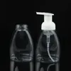 Flacone di schiuma disinfettante per le mani da 250 ml Flacone di plastica trasparente a forma di ventaglio per cosmetici lozione disinfezione acqua ecc KKA1791