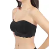 Invisible Plus Size Bra por Mulheres Strapless Lingerie Sexy Seamless Bralette Liso Tubo acolchoado Tops Empurre Feminino Up Roupa interior 6XL 201013