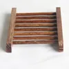 Natürliche Holz Seifenschale Tablett-Halter-Speicher Seife Rack-Platten-Behälter für Bad Dusche Platte Badezimmer Supplies Seifenschalen DBC BH4221