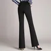 Pantalons pour femmes Mode Casual Loose Slim Pantalon évasé Taille haute Pantalon formel pour femme Skinny Solid Office Lady Wear 201111