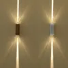 6W 개 암암 벽면 램프 방수 직사각형 알루미늄 LED 조명 업 및 다운 벽면 SCONCES AC85-265V 현관 조명