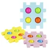 Anti Stress Puzzle Fidget Toy Push Bubble Sensory Silicone Kids Rubik039s Cube Squeezy Squeeze Desk Toys 100pcsDHL5612576