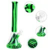 shisha hookah beaker bong silicone hose joint glass shell height 13.9" Double filter