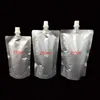 1400 pezzi all'ingrosso 150ml 350ml sacchetto di alluminio stand up beccuccio sacchetto per bevande sacchetto di plastica con beccuccio con ugello di aspirazione