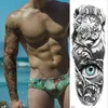 Un uomo e una donna con il braccio completo e la gamba oversized tatuaggio temporaneo e il corpo art # 76