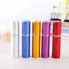 5ml Portable Mini Aluminum Refillable Perfume Bottle With Spray Empty Makeup Containers With Atomizer For Traveler Sea Shipping RRA4015