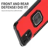 Magnetic Metal Ring Stand Armor ShockoProof Fodral för Samsung Galaxy A51 A71 4G 5G A21S Soft TPU Frame Aluminium Alloy Back Cover