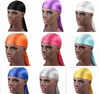 Yeni Moda erkek Saten Durags Bandana Türban Peruk Erkekler İpeksi Durag Şapkalar Kafa Korsan Şapka Saç Aksesuarları DHL Ücretsiz
