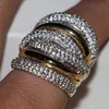 Victoria Wieck Full Tiny Stones Women039s Mode Schmuck 14KT Whitegold Gold gefüllt Zirkonia Hochzeit Verlobungsband Ringe GI2813837