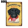 İyi Köpek Waring Köpeklerden Dikkatli Defil Pug Metal Boyama Burcu Teneke Poster Ev Dekorasyonu Bar Duvar Sanatı Hediye 20 * 30 cm Boyutu
