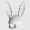 Noir Sexy Lapin Oreille Masque Femmes Fille Blanc Mignon Lapin Longues Oreilles Bondage Masque Halloween Mascarade Parti Cosplay Costume Prop WVT0942