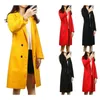 Sonbahar Kış Uzun Kollu Rahat Boy Dış Giyim Ceketler Coat Kadınlar Katı Renk Artı Boyutu XXXL Yün Karışımları Sıcak Coat LJ201109