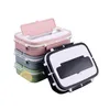 HUIP Draagbare lunchbox 304 RVS Bento Box met servies Student Verzegelde Lekvrije Voedingscontainer LJ200826