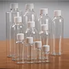 5ml 10ml 20ml 30ml 50ml 60ml 80ml 100ml 120ml botellas de plástico recargable plástico transparente contenedor vacío con tapa de tornillo