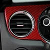 For Ford Mustang 2009-2013 Carbon Fiber Car Stickers Dashboard Instrument Panel Trim Cover Decorative Strips