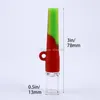 Verre Portable One Hitter et tuyau en silicone, Mini tuyaux de tabac, accessoires colorés pour fumer, poignée