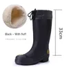 Bottes hautes en caoutchouc souple chaud Wading chaussures en acier imperméables cuissardes de pêche eau hiver glace neige sécurité Aqua Wellies travail antidérapant