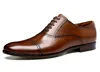 Full Grain Oryginalna skóra Biznes Mężczyźni Dress Buty Retro Skórzane Patent Oxford Buty dla mężczyzn Wielkość UE 38-47